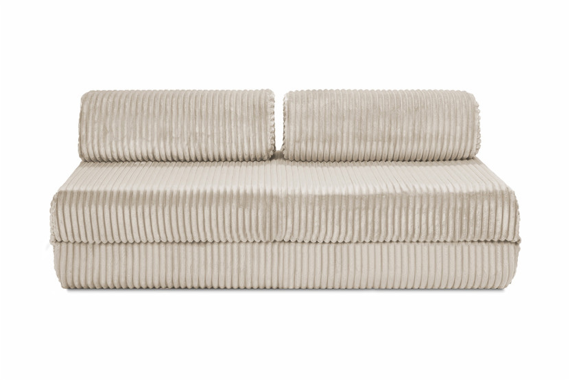 Canapé d'angle convertible 4 places - Velours côtelé XL - Beige