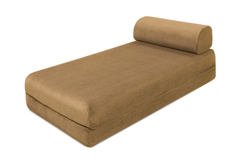 Housse Méridienne convertible - Tissu velours côtelé jaune