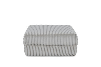 Pouf convertible et modulable - Velours côtelé XL - Gris clair