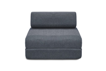 Fauteuil convertible et modulable - Tissu lisse - Bleu