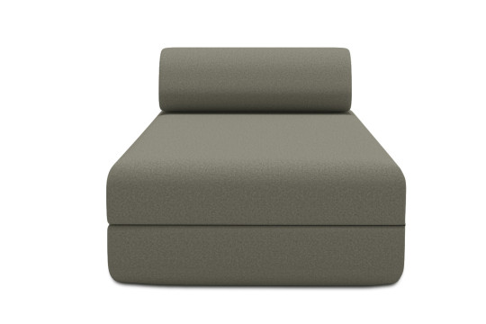 Housse Méridienne convertible - Tissu lisse taupe