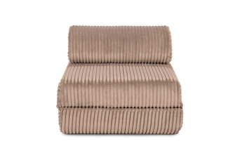 Fauteuil convertible et modulable - Velours côtelé XL - Marron