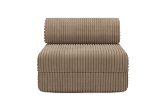 Fauteuil convertible et modulable - Velours côtelé XL Marron