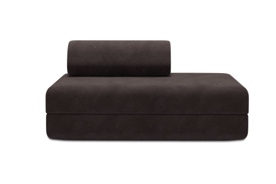 Housse Canapé droit convertible - 2 places - Tissu velours côtelé marron