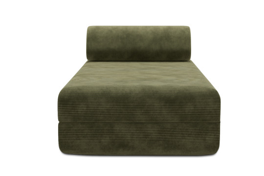 Méridienne convertible et modulable - Velours côtelé Vert