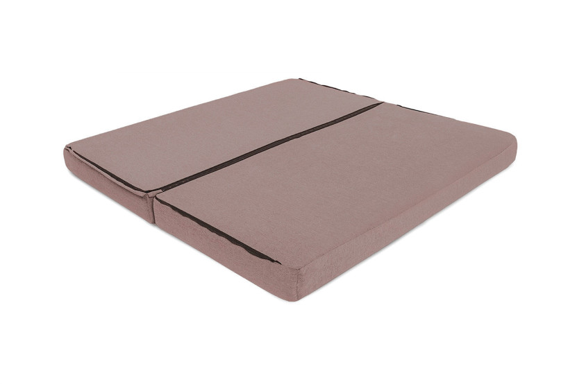 Canapé d'angle convertible 6 places - Tissu lisse - Rose