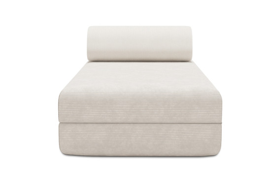 Housse Méridienne convertible - Tissu velours côtelé blanc