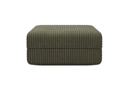 Housse Pouf convertible - Tissu velours côtelé XL vert