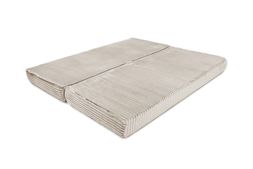 Canapé d'angle convertible 4 places - Velours côtelé XL - Beige