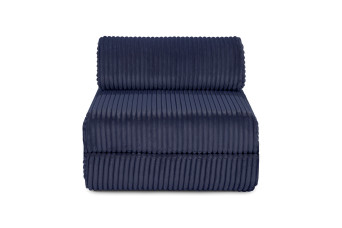 Fauteuil convertible et modulable - Velours côtelé XL - Bleu