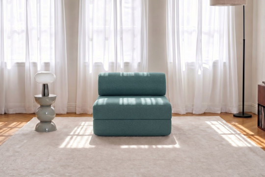 Fauteuil convertible et modulable - Tissu lisse Vert