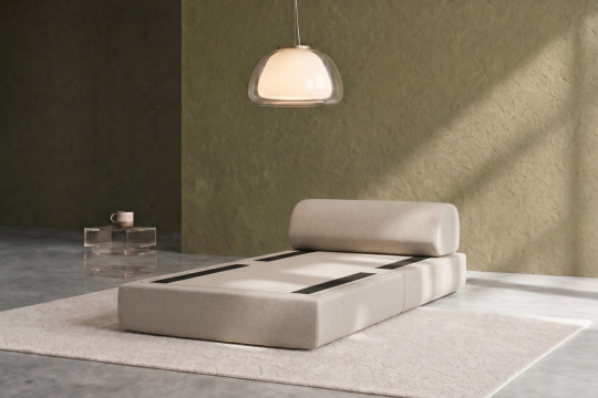 Fauteuil convertible et modulable - Tissu lisse Beige