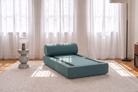 Fauteuil convertible et modulable - Tissu lisse Vert
