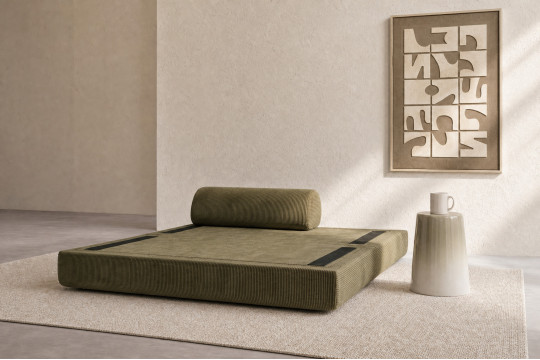 Canapé 2 places convertible et modulable - Velours côtelé Vert