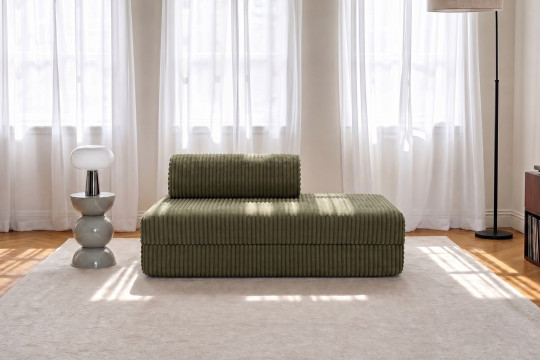 Canapé 2 places convertible et modulable - Velours côtelé XL Vert