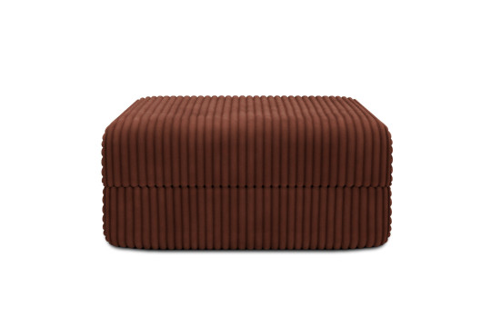 Pouf convertible et modulable - Velours côtelé XL Terracotta