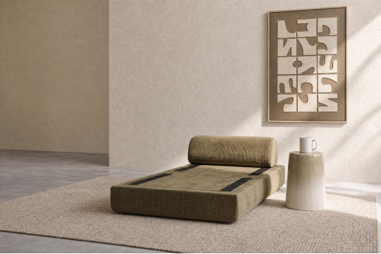 Fauteuil convertible et modulable - Velours côtelé Vert
