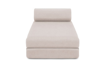 Méridienne convertible et modulable - Tissu imperméable - Beige clair