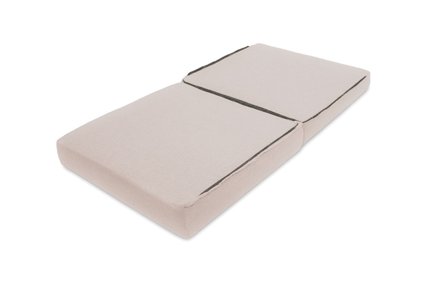 Pouf convertible et modulable - Tissu imperméable - Beige clair