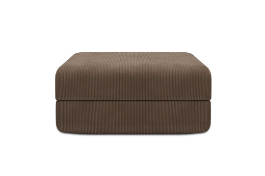 Pouf convertible et modulable - Velours côtelé Taupe