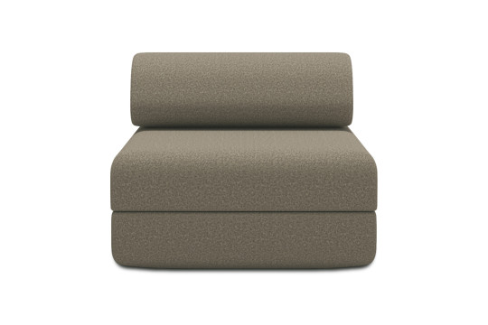 Housse Fauteuil convertible - Tissu lisse marron