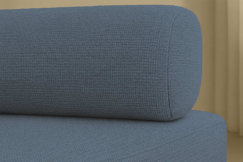 Fauteuil convertible et modulable - Tissu lisse - Bleu