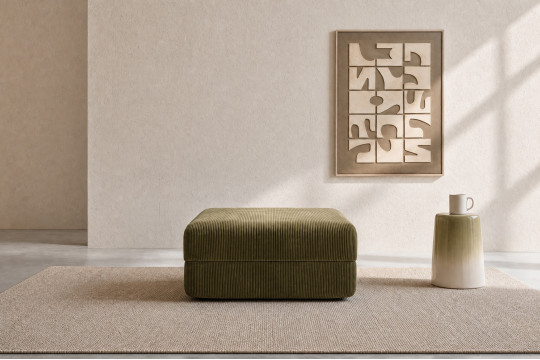 Pouf convertible et modulable - Velours côtelé Vert