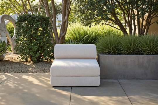 Fauteuil convertible et modulable - Tissu extérieur Beige clair
