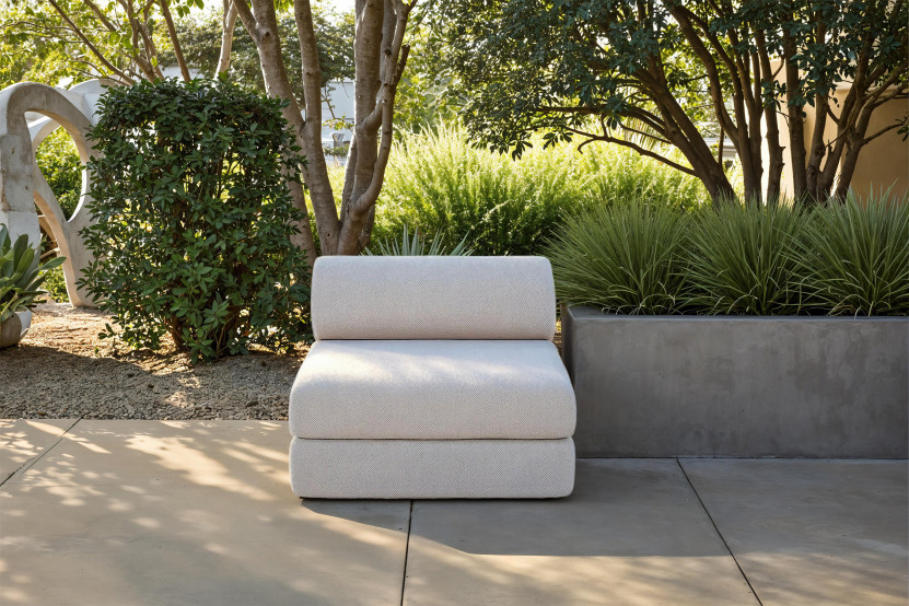 Fauteuil convertible et modulable - Tissu imperméable - Gris