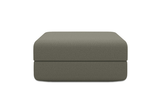 Housse Pouf convertible - Tissu lisse taupe