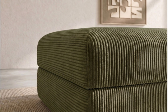 Pouf convertible et modulable - Velours côtelé Vert