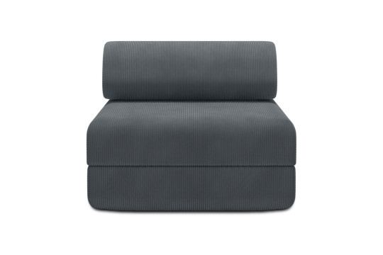 Housse Fauteuil convertible - Tissu velours côtelé gris