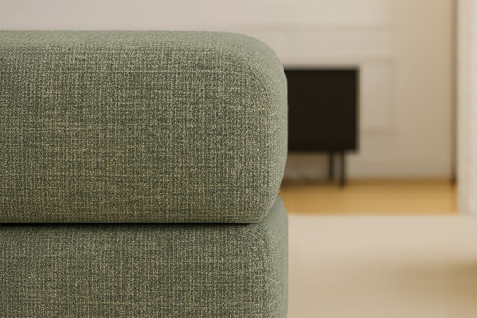 Pouf convertible et modulable - Tissu tweed Vert