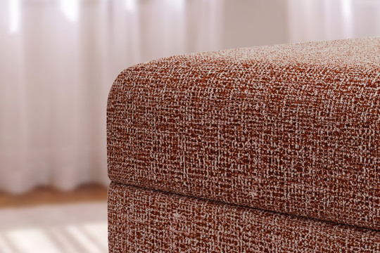 Pouf convertible et modulable - Tissu tweed Rouge