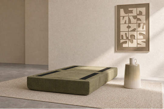 Pouf convertible et modulable - Velours côtelé Vert