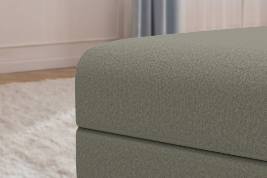 Pouf convertible et modulable - Tissu lisse Taupe