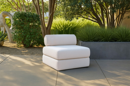 Fauteuil convertible et modulable - Tissu extérieur Beige clair