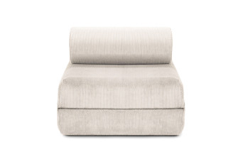 Fauteuil convertible et modulable - Velours côtelé - Blanc