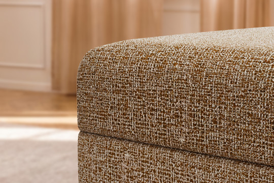 Pouf convertible et modulable - Tissu tweed Marron