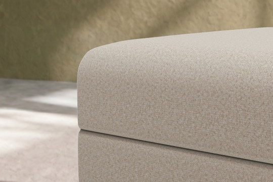 Pouf convertible et modulable - Tissu lisse Beige