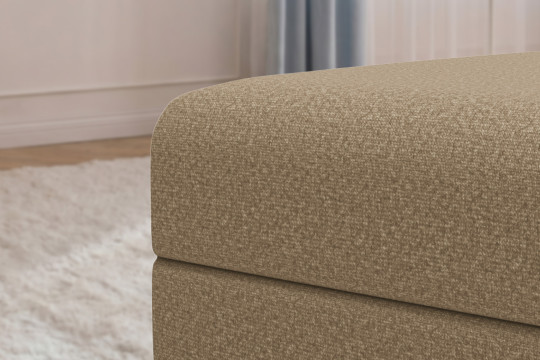 Pouf convertible et modulable - Tissu lisse Marron