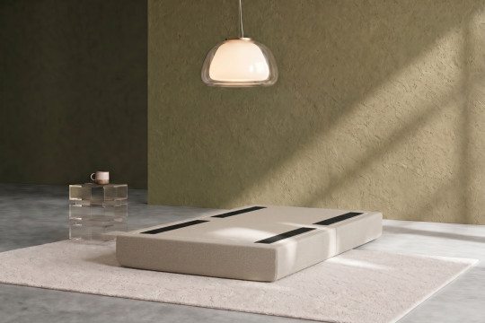Pouf convertible et modulable - Tissu lisse Beige