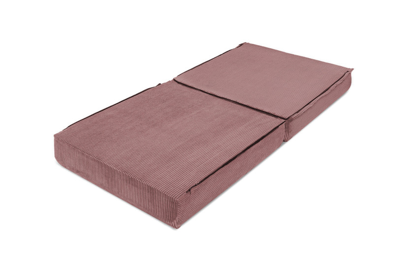 Pouf convertible et modulable - Velours côtelé - Rose