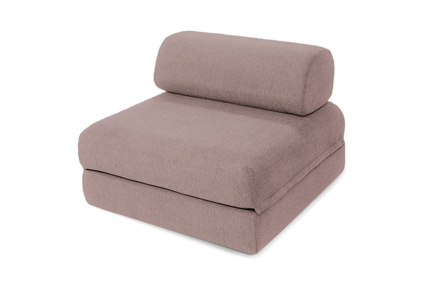 Fauteuil convertible et modulable - Tissu lisse - Rose