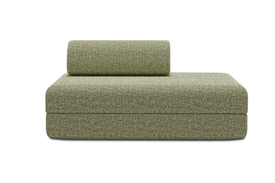 Canapé 2 places convertible et modulable - Tissu tweed Vert