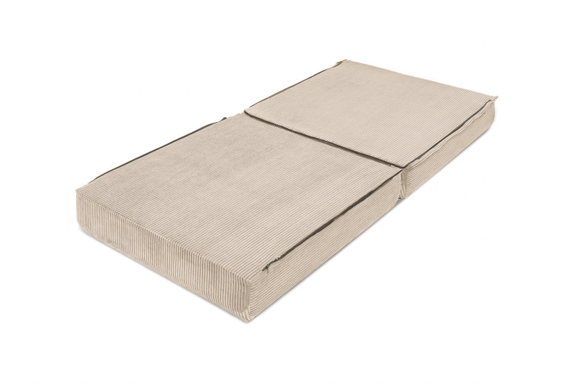 Fauteuil convertible et modulable - Velours côtelé - Beige