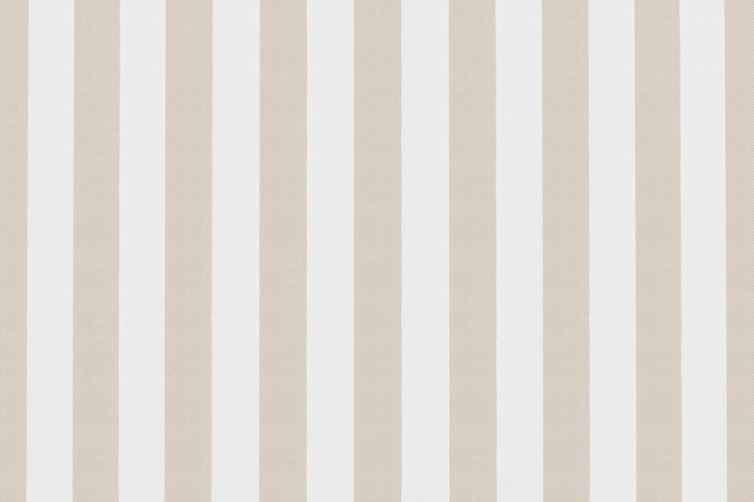 Housse Canapé droit - 3 places - Tissu imperméable à rayures, blanc et beige