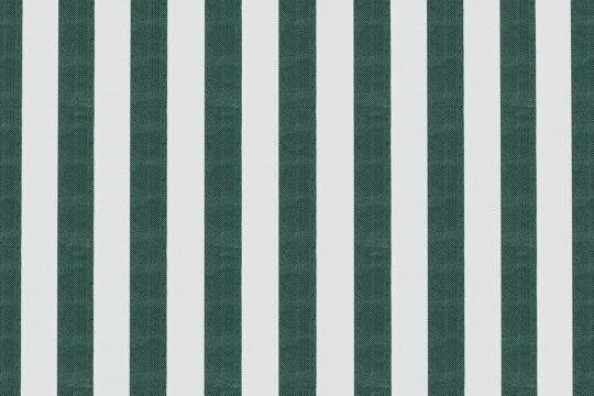 Housse Méridienne - Tissu imperméable à rayures, blanc et vert foncé