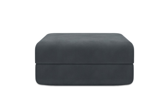 Housse Pouf convertible - Tissu velours côtelé gris
