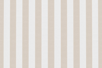 Housse Pouf - Tissu imperméable à rayures, blanc et beige